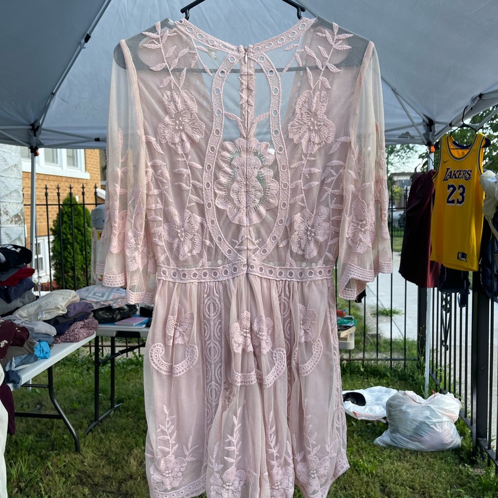 Pretty sheer pink dress